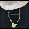 Halsband hängar smycken droppleverans 2021 hänge japansk koreansk vår sommar färsk och enkel vit skalfjärilhalsband feminin