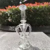 2021 Hookah Bong Glass Dab Rig Multi Color Clear Recyler Water Bongs Smoke Pipes 9 Inch Height 14.4mm Female Joint with Quartz Banger