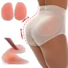 Women's Fake Butt Silicone Hip Pad Control Panties Seamless Mid-waist Butt Lifter Hip Enhancer Sexy Underwear Body Shaper 210402