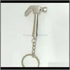 Keychains Fashion Drop Delivery Car Keyring Claw Hammer Pendant Key Ring Chain KeyFob Metal Keychain Creative Interior Aessory Persona