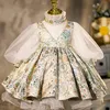 Mädchen Kleider LJW Säugling für Baby Mädchen Spitze Prinzessin Kleid 1. Jahr Geburtstag Taufe Party Geboren Kleidung 6-5T tragen