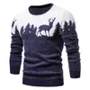 2020 neue Winter Weihnachten Pullover Weihnachtsbaum Deer Print Herren Pullover Casual Oansatz Männliche Pullover Schlank Pullover Ziehen Männer Y0907