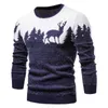 2020 New Winter Christmas Sweater Christmas Tree Deer Print Mens Sweaters Casual O-neck Male Pullovers Slim Sweaters Pull Men Y0907