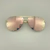 Lady Driver Pilot Sonnenbrille Damen Spiegelschirme Diamant Brillen Urlaub Designer Sonnenbrille zum Fahren Metallrahmen