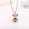 Simpatica collana con pendente a forma di orso di peluche per ragazze, donna, moda coreana, orso, maglione, collane a catena, collane adorabili