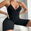Kadın Tulumlar Tulum 2021 Yaz Seksi Tek Parça Kadınlar Için Vücut Suits Elegele Askı Halter Kısa Spor Kore Moda Giyim