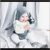 JumpSuitsRompers Kleding Baby Moederschap Drop Levering 2021 Geboren Baby Gebreide Rompertjes 2 Lange mouw Solid Patchwork Wol Jumpsuit Kids Onesie