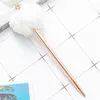 Ballpoint Pen Fluffy Ball Top Black Ink Medium Point 1mm School Office Supplies Gift for Kids Students Women RRA11028