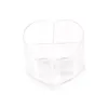 Förvaringslådor Bins Heart Shape Acrylic Makeup Organizer Transparent kosmetisk låda behållare