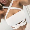 Artsu 6 Kolor Bralette Sexy Bustier Halter Bandaż Crop Top Kobiety Clubwear Tank Topy Kobiet Lato Top Czarny Biały Czerwony X0507