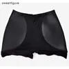 Entièrement Butt Lifter Shaper Culotte Hip Lifter Enhancer Rembourré Shaper Pantalon Contrôle Sexy Faux Ass Sous-Vêtements Shapewear 211021