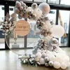 Party Decoration 125pcs Wedding Balloon Garland Kit Silver White Chrome Globos 4D Ball Baby Shower Background Wall Supplies92143237316365