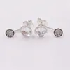 Andy Jewel Authentic 925 Sterling Silver Studs Dazzling Poetic Droplets Clear Cz Passar European Pandora Style Jewelry