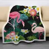 Rain Forest Big Leaf 3D Gedrukt Fleece Deken voor Bedden Dikke Quilt Mode Bedspread Sherpa Throw Deken Volwassenen Kinderen