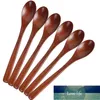 6PCS Wooden Spoon Small Soup Spoons Serving Spoons Condiments Spoons Wooden Honey Teaspoon For Seasoning Oil Coffee Tea Sugar