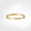 Классический браслет любовного винта 5 0 Мужские браслеты дизайнерский браслет роскошные ювелирные украшения женщины титановые стальные сплавы золото