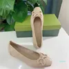 Buty Kapcie Wiosna i jesień Wypoczynek Mieszkanie Shoessskin Soft Dance But Proste Bow Eleganckie Temperament Mieszkania Sandały