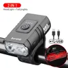 Bike Lights Bicycle Light LED Front Lamp Safety Warning Cycling Portable USB Rechargeable Accessories Lantern