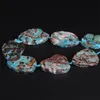 9-10pcs Strand Raw Blue Stone Agates Slab Slabet Lose Kulki Naturalne ocean jades klejnoty plaster