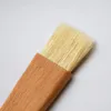 Household Wooden Oil Brushes Wood Handle BBQ Tools Grill Pastry Butter Honey Sauce Basting Bristle Round Flat Brush Baking by sea RRF14258