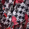 Çiçek Baskı Kadın Standı Yaka Papyon Şifon Gömlek Sonbahar Eğlence Lady Uzun Kollu Bluz Gevşek Tops S6367 210430