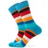 21 полоса красочный дизайнер хлопок счастливые носки для женщин на открытом воздухе спортивные платья мужские носки 10 стилей дышащие новинка крутой средний чулок311E