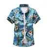 45kg120kg mannen kleding modeontwerp bedrukt vintage shirt heren hawaii zomer strand bloemen shirts 210412