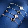 Women's Lucky Charm Bracelets Chain Bracelet Four-Leaf Clover 2021 Fashion Jewelry Wedding Party Gifts