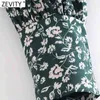 Women Sweet Agaric Lace V Neck Floral Print Short Blouse Female Long Sleeve Ruffles Shirts Chic Femme Blusas Tops LS7343 210420