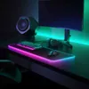 RGB Stort spel Mousepad LED Bakgrundsbelyst matta Stor storlek Mause spel Tangentbord Musmatta Gamer Desk Mat Dator Möss Matta