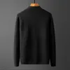 Automne Corée Style Veste Hommes Écharpe Col Casual Mode Tricots Hommes Couleur Unie Col V Pull Cardigan Manteau Noir 3XL Vestes