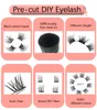 Diy Eyelash Extension Segmented Eyelashes Individuella Lash Extensions Förskuren Segment Silk 3D Lashes Make Up