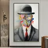 Rene Magritte berühmte Malerei Sohn von Man Graffiti Kunstplakaten und Drucke Pop Art Canvas Gemälde Street Art for Home Decor3413547