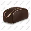 Designer Bags Womens Double Zipper Cosmetic Cases Makeup Bag Leather Toalettetic Cosmetics Pouch Fashion Make Up Travel Handväskor Polse228o