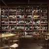 Avrupa Tarzı 3D Duvar Kağıdı Modern Kırmızı Şarap Şişeleri Ahşap Şarap Rafı Fotoğraf Duvar Resimleri Cafe Bar Restoran Backdrop Duvar Kağıtları