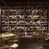 Europäischen Stil 3D Tapete Moderne Rotwein Flaschen Holz Weinregal Foto Wandmalereien Café Bar Restaurant Hintergrund Wand Papiere