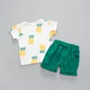 Baby jongens meisjes zomer kleding mode katoen set gedrukt fruit sport pak jongen t-shirt shorts kinderen doek kinderkleding sets