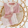 Höst Baby Sweater Spädbarn Barntröja Stickad Multi-Color Coat Shirt All-Match Cardigan 210515