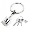 Zinc Alloy Metal Piston Car Keychain Keyfob Motor FOB Nyckelring Ring Nyckelring Silver Creative Gift