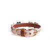 Pet Supply Leather Dog Cat Collars PU With Flower Tie Simple Floral For Small Cats Dogs