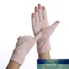 Gants d'été en coton pour femmes sans doigts demi-doigt anti-dérapant Protection solaire impression à pois fins gants de conduite courts