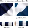Serviette de cabane en peluche surdimensionnée de Laguna Beach Textile Co | Navy et Seafoam Green | 1 serviette classique, plage et piscine H1221
