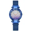 Женские кварцевые часы 33 мм классический стиль женские часы Montre de luxe элегантный наручные часы круглые градиентные звездные неба светящиеся нержавеющая сталь