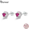 Romantisch 925 Sterling Silver Luminous Tulp Flower Buds Pink CZ Zirkon Stud Earring Bruiloft Sieraden Gift BSE042 2106182457468