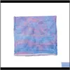 Gradient Tie Dye Tryckkudde Kort plysch Färgrik Utskrift Fyrkantig Bakgrund Konst Sofa Dekoration 42cmx 45cm Pillow Case Upaqh Opkqx