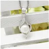 6.5mm Round Natural Freshwater Pearl Pendant Women Jewelry Sterling Silver Necklace 45cm Box Chain