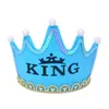 LED King Princess Prince Novelty Lighting Happy Birthday Paper Crown Hats Baby Shower Boy Girl Birthdays Party Xmas Decorations Supplies Kids
