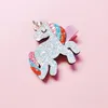 Fashion Cute Glitter Unicorn Hairpins Solid Felt Animal Horse Hair Clips Princess Headwear Boutique Hair Accessories73498536061675