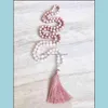 Pendentif Colliers Pendentifs Bijoux Rhodonite Rosequartz Collier 108 Mala Perles Beads Main Faeesl Prière Méditation 210323 Drop Livraison