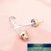 Tube de brillance à lèvres vides rond Bouteille rechargeable en plastique Contenants cosmétiques en plastique Clear emballage Bouteilles Gold Cap 30pcs / Lot